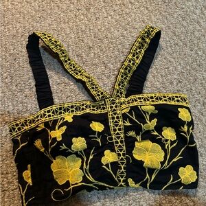 Karen Millen embroidered crop top